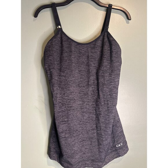 Modern Eternity Women’s L Charcoal Nursing Tank Top Stretch Maternity Basic - Picture 1 of 6